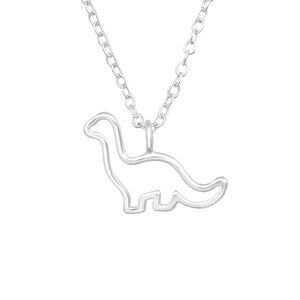 Sterling Silver Dainty Dinosaur Necklace
